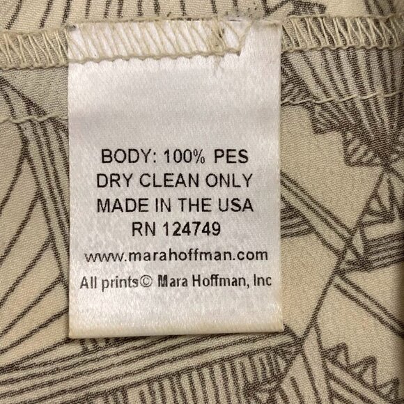 Mara Hoffman Women's Geometric Sleeveless Button Front Flowing‎ Top Size S - Picture 7 of 11